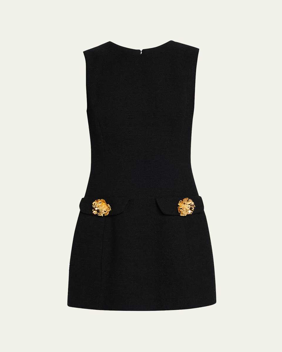 Sleeveless Tweed Mini Day Suit Dress